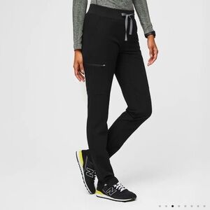 Figs yola skinny black pants